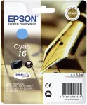 Tooner EPSON 16 - Cyan - Original - Tintenpatrone - f&uuml;r WorkForce WF-2010, WF-2510, WF-2520, WF-2530, WF-2540, WF-2630, WF-2650, WF-2660 (C13T16224010)