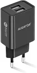 ALIGATOR Smart mains charger 2.4A, 2xUSB, smart IC, black, USB-C cable