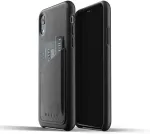 Mujjo Kaitse&uuml;mbris kaarditaskuga Apple iPhone Xs Max, naturaalsest nahast, helepruun,