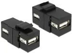 DeLOCK Keystone Modul USB 2.0 A Buchse > USB 2.0 A Buchse schwarz