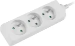 NATEC Extension cable Lanberg PS0, 3 sockets, 1.5m, white