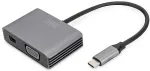Assmann DIGITUS Adapter USB-C St. -> VGA Bu./MiniDP Bu. 4K/30Hz 20cm