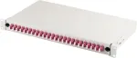 Digitus FO patch panel with 19" 1U accessory, 24x LC dx, OM4, adapters, extendable, grey