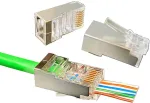 W-STAR FTP Connector RJ45EZ Cat6 100pcs gold plated 6SLD pass through WSFRJ45EZC6100