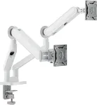 ALOGIC Glide Flexible Dual Arm Monitor Mount 17-35 White
