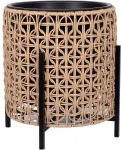 Home4you Lillepott WICKER alusega 39x39xH42cm, helepruun