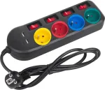 NONAME Power strip 4 sockets 2xUSB Maclean MCE229B