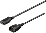 Bachmann H05VV-F 3G - Stromkabel - IEC 320 EN 60320 C14 - IEC 320 EN 60320 C13 - 1,0m - geformt - Schwarz (356.120)