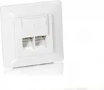 Equip Cat5e Unterputzdose+Frontplatte 2xRJ45 45&deg;5Stk RAL9010