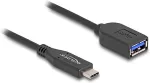DeLOCK USB 10 Gbps Kabel USB Type-C&trade; Stecker zu Typ-A Buchse 25 cm koaxial
