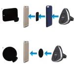 Tellur Car Phone Holder Magnetic, Air Vent Mount, black