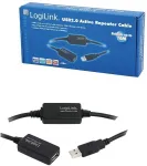 Logilink USB Kabel A -> A St/Bu 10.00m Verl. schwarz