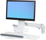 Monitor ERGOTRON Sit-Stand Combo Arm - Wandhalterung f&uuml;r LCD-Display/Tastatur/Maus/Strichcodescanner - Aluminium, hochwertiger Kunststoff - wei&szlig; - Bildschirmgr&ouml;&szlig;e: bis zu 61 cm (bis zu 61,00cm (24) )