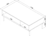 Cama MEBLE Cama PALAZZO BIS table/latrine 110x60x40 matte black