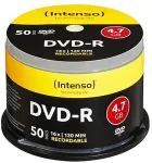 Toorikud Intenso 1x50 DVD-R 4,7GB 16x Speed, Cakebox