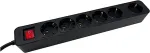 M-CAB SOCKET STRIP 6S PVC 3M BK ECO 16A/3680W