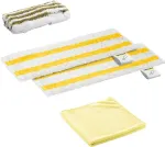 KARCHER K&auml;rcher Starter cloth set 2.863-346.0, mop cover (white/yellow, for EasyFix steam cleaner)