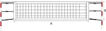 Pokorny Site Beach tennis net POKORNY Sport 8,5x1m