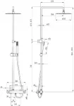 Deante Rain shower with shower faucet