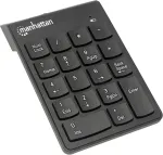Klaviatuur Manhattan Numeric Keypad, Wireless (2.4GHz), USB-A Micro Receiver, 18 Full Size Keys, Black, Membrane Key Switches, Auto Power Management, Range 10m, AAA Battery (included), Windows and Mac, Three Year Warranty