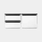 Brabantia Tasty+ Rectangular Canister 6.5 L Grey, Transparent 3 pc(s)