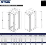 Triton DISCOUNT! Rack 42U 600x800 black, rear cover mesh 80%