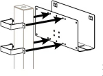 ERGOTRON BRACKETMOUNT PERIPH TO 3X3 POST POST