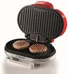Ariete Hamburger Grill Party Time, Electric Grill Plate (Red/White, 1,200 Watt, 50's Style)