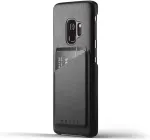 Mujjo Kaitse&uuml;mbris kaarditaskuga Samsung Galaxy S9, naturaalsest nahast, must,