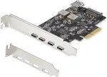 V&otilde;rgukaart Startech .com 5-Port USB PCIe Card, USB 3.2 10Gbps, PCI Express Card with 4x USB-C Ports, 1x USB-A Internal Port, USB PCIe Controller Card, Windows/macOS/Linux USB-adapter PCI Express 3.0 x4 10Gbps