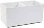 LAMELA FLOWERPOT PLASTIC KARO 80X40X40CM CREAM