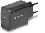 Lindy USB-C Ladeger&auml;t 2-Port GaN Charger 65W, schwarz