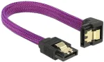 DeLOCK SATA 6 Gb/s Kabel gerade auf unten gewinkelt 10 cm violett