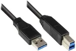 Alcasa Good Connections USB3.0 Kabel A-B schwarz 0,2m