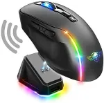 Hiir Spirit of Gamer S-EM50BK mouse Gaming Right-hand RF Wireless + Bluetooth + USB Type-C Optical 8000 DPI