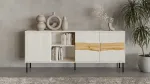 Cama MEBLE Cama INSERTO 3D1W chest of drawers 190x40x80 cashmere + LED