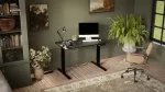 Cama MEBLE Desk with electric height adjustment MOON 121x67x72-120 black/san sebastian