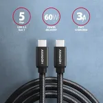 AXAGON BUCM3-CM15AB cab le USB-C USB-C, 1.5