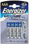 Energizer 1x4 Ultimate Lithium Micro AAA LR 03 1,5V