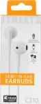 Streetz Semi-in-ear earphones , 3-button, USB-C, white / C210-WHT/ 6612041