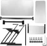 DNA PROFESSIONAL SD3 - Study desk with keyboard shelf, 91.4 cm (black and grey)