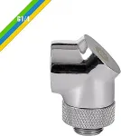 Thermaltake K Pacific G1/4 90 Degree Adapter - Chrome