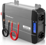 QOLTEC Przetwornica napięcia Pure Sine Wave | 12V na 230V | 1500/3000W | LCD | USB | USB-C | Kompatybilna z LiFePO4 GEL AGM
