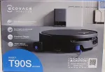 ECOVACS SALE OUT. DEEBOT T90S PRO OMNI Vacuum Cleaner,Robot,Wet&Dry,40000Pa,TruEdge 3.0,ZeroTangle 4.0,OZMO Roller 3.0,Black+OMNI Auto-Empty | Ecovacs DEMO | 24 month(s)