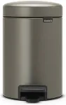 Brabantia Newicon Pedal Bin, 3L Confident Platinum