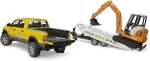 Bruder RAM Rental Service with mini excavator