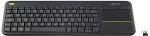 Klaviatuur Logitech Wireless Touch Keyboard K400 Plus - Tastatur - drahtlos - 2.4 GHz - Schweizer - Schwarz