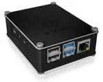 ICY BOX Geh&auml;use f&uuml;r Raspberry Pi&reg; 4, Aluminium Cover und Seitengitter