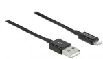 Delock USB Daten- und Ladekabel f&uuml;r iPhone&trade;, iPad&trade;, iPod&trade; schwarz 1 m