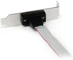 StarTech.com 1 Port Seriell DB9 Slotblech mit 10 Pin Pinheader Kabel - Low Profile - Serielles Bedienfeld - DB-9 (M) - 10 PIN IDC (W) - 40,6 cm - Grau (PLATE9M16LP)